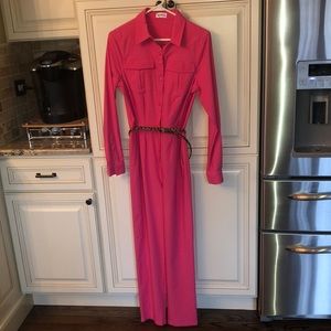 Deep pink jumpsuit, perfect for Squid Game